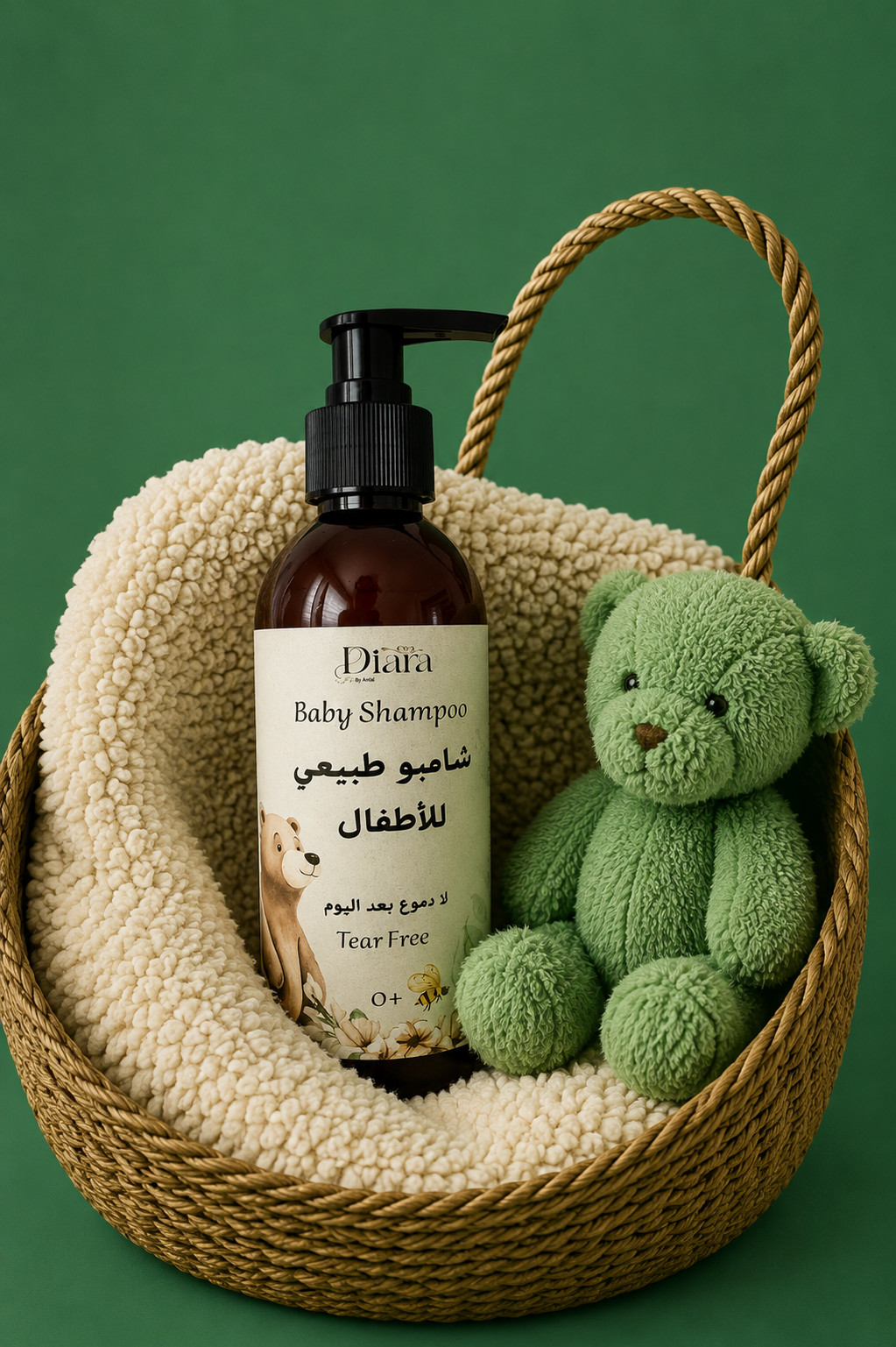 Natural baby liquid shampoo